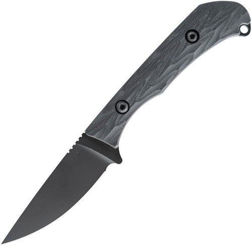 Toor Barrow Socom fixed blade knife with black Gun-Kote MagnaCut drop point blade and black G10 handle (TR08507)