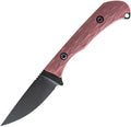 TR08508: Toor Barrow fixed blade, crimson red sculpted G10 handle, 2.88" black Gun-Kote MagnaCut drop point blade