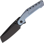 TUYBPVDBHBU Tuya Knives Tuya Knife Digger Framelock Ti Blue