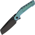 TUYBPVDBHGR Tuya Knives Tuya Knife Digger Framelock Ti Green