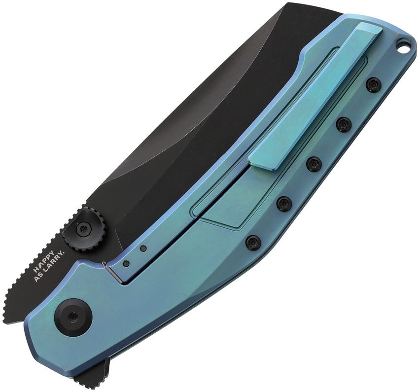 TUYBPVDBHGR Tuya Knives Tuya Knife Digger Framelock Ti Green