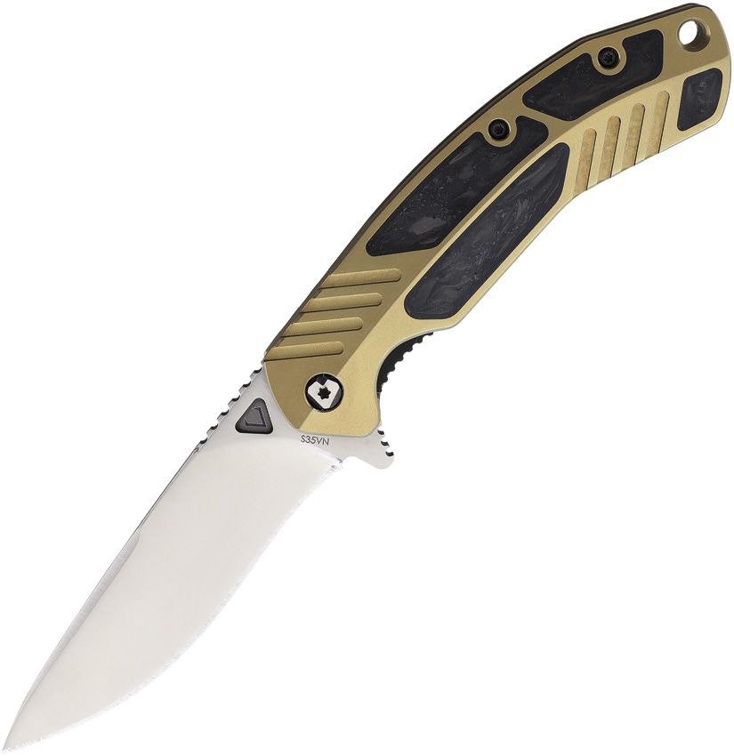 VNI16TICFPGD V Knives V NIVES Tectonic Linerlock CF Gold