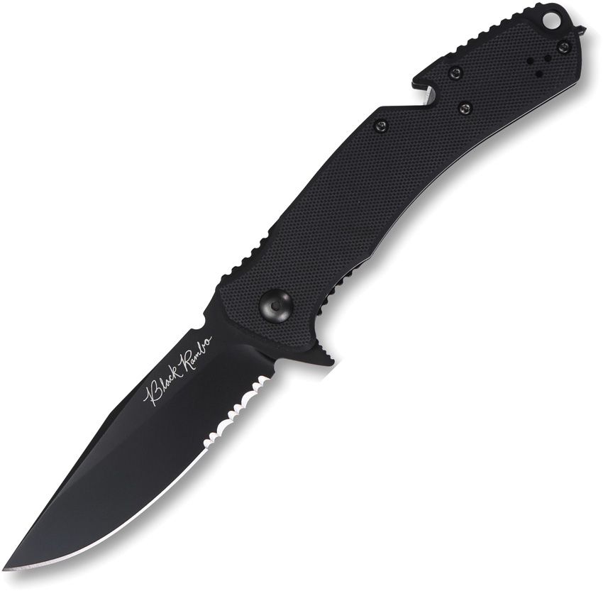 VNI35GPSBBK V Knives V NIVES Black Rambo Utility Pro