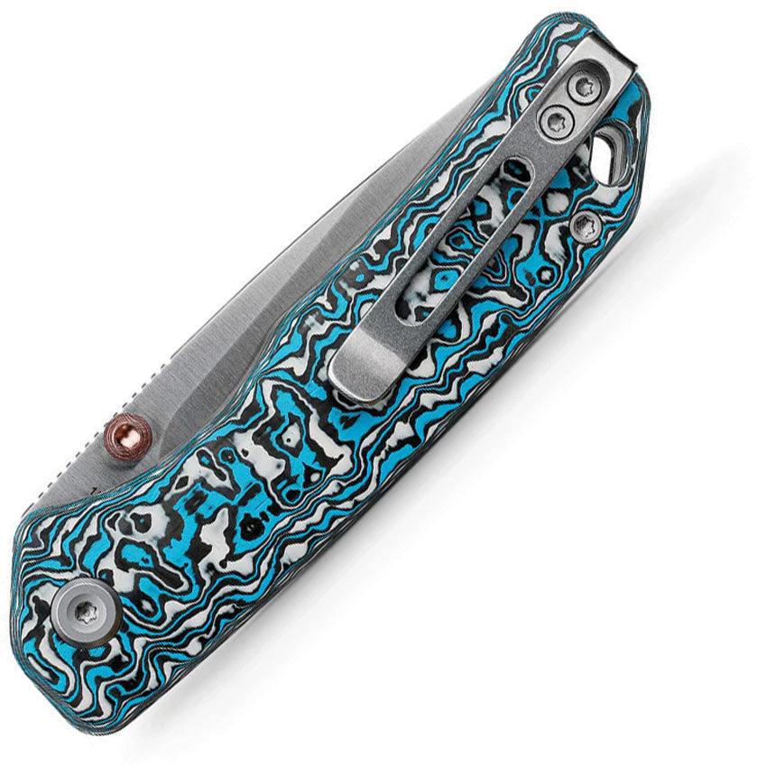 VOSA1609 VOSTEED Marten Top Linerlock Blue CF