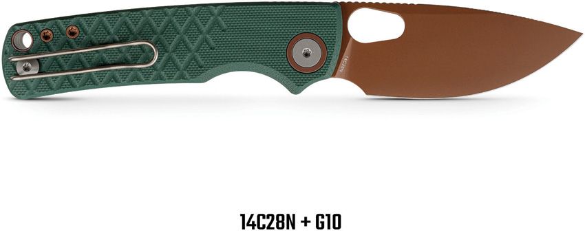 VOSA2623 Vosteed Porcupine Top Linerlock Grn