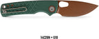 VOSA2623 Vosteed Porcupine Top Linerlock Grn