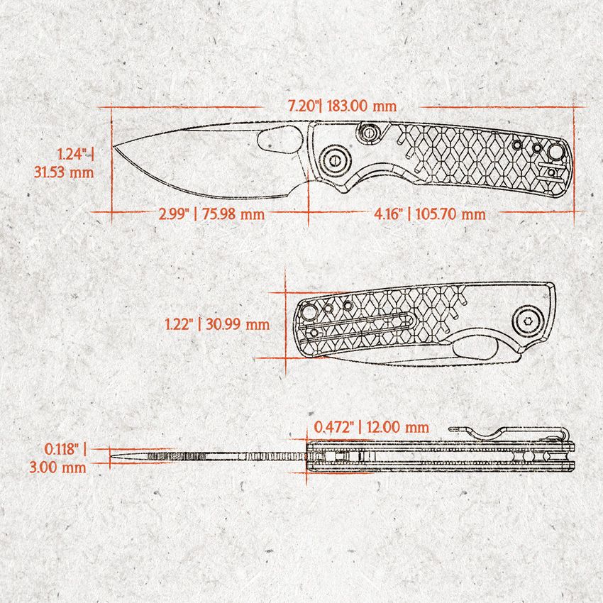 VOSA2623 Vosteed Porcupine Top Linerlock Grn