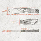 VOSA2623 Vosteed Porcupine Top Linerlock Grn