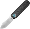 Vosteed Corgi-V Vanchor Lock folding knife with satin 154CM blade and black carbon fiber handle (VOSA5104)