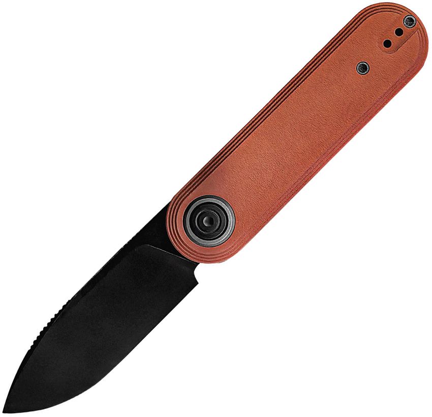 Vosteed Corgi-V Vanchor Lock folding knife with black stonewash Nitro V blade and red aluminum handle (VOSA5111)