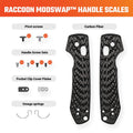 Vosteed Raccoon ModSwap interchangeable handle scales in black