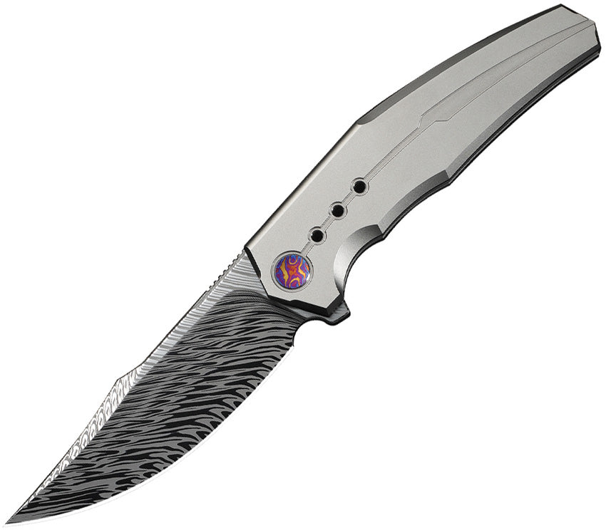 WE23086DS1 Kyklos Framelock Damascus