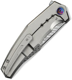 WE23086DS1 Kyklos Framelock Damašek