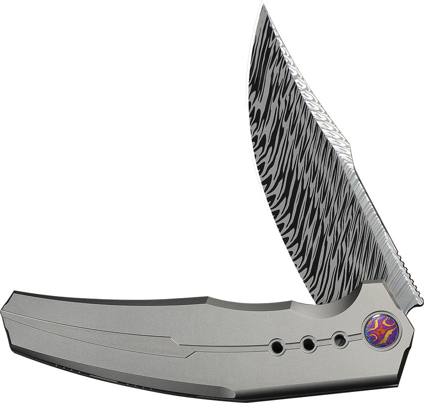 WE23086DS1 Kyklos Framelock Damascus