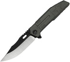 WE250781: We Knife Barracks framelock, olive titanium handle, 3.88" two-tone M390 clip point blade, limited edition