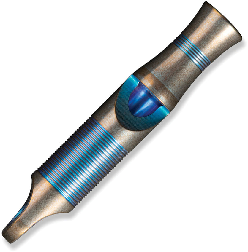 WEA05BP Titanium Whistle Blue Cord