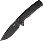 ZT0044BW: Zero Tolerance 0044 button lock, BlackWash titanium handle, 3.25" BlackWash S45VN drop point blade