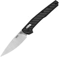 ZT0117: Zero Tolerance 0117 DuraLock, carbon fiber handle, 3.38" stonewash and satin MagnaCut blade