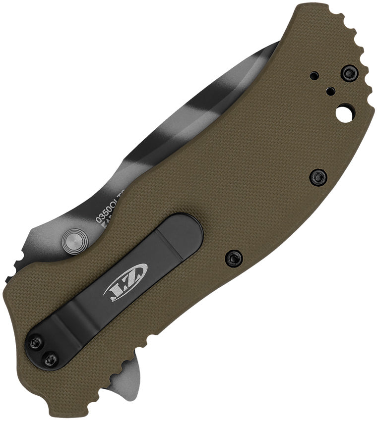 ZT0350OLTS Linerlock A/O OD Green Magna C
