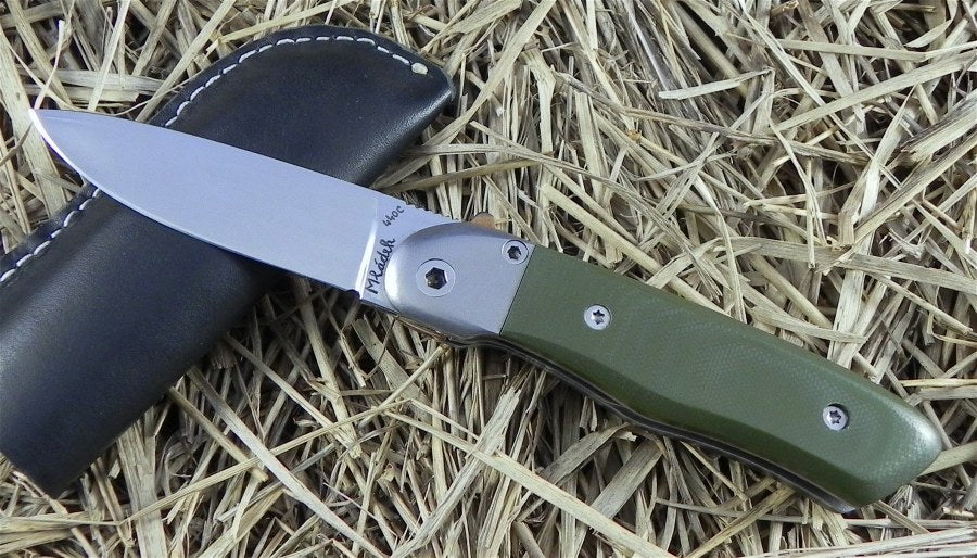 MMML04 Martin Mladek MLADEK-LOCK Green G-10 Nože Nůž - Custom Production
